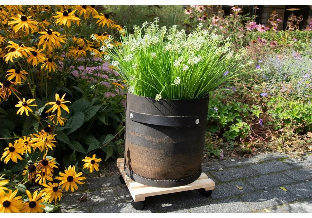 Drewniany kwietnik na kółkach (wysokość 8 cm) Indoor &amp; Outdoor – Esschert Design