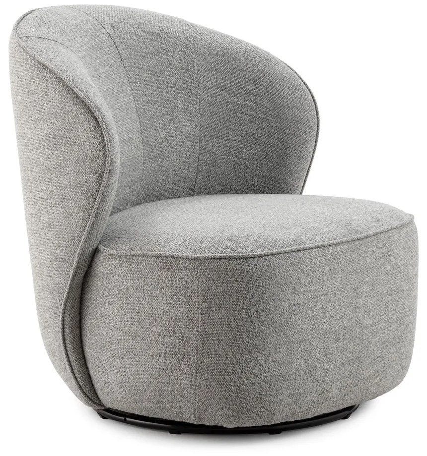 Jasnoszary obrotowy fotel Edna – MOME