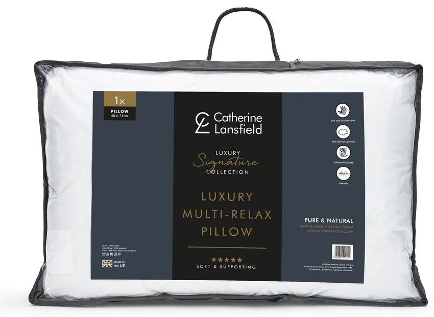 Poduszka wypełniona pianką pamięciową 48x74 cm Luxury Multi Relax – Catherine Lansfield