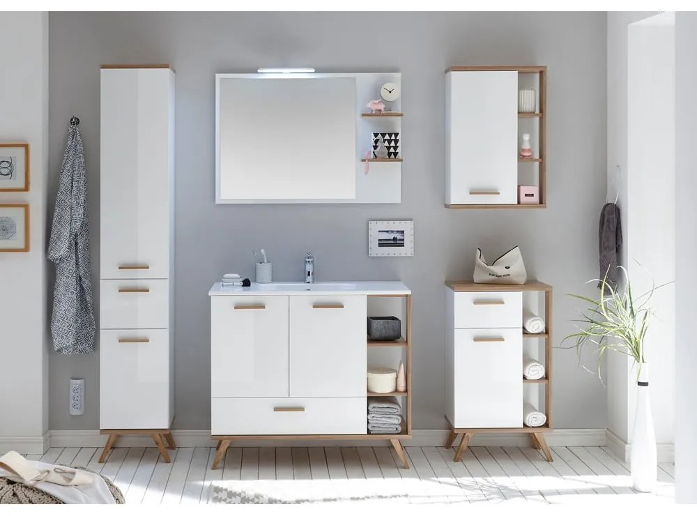 Biała wisząca szafka łazienkowa 51x75 cm Set 923 – Pelipal