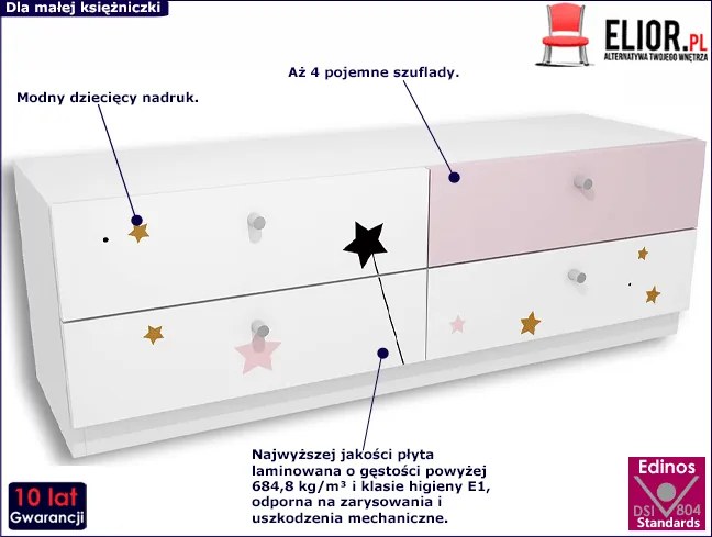 Komoda dla dziecka z szufladami Fixo 8X - 2 kolory