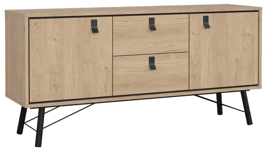 Komoda w dekorze dębu w naturalnym kolorze 150x72x40 cm Ry – Tvilum