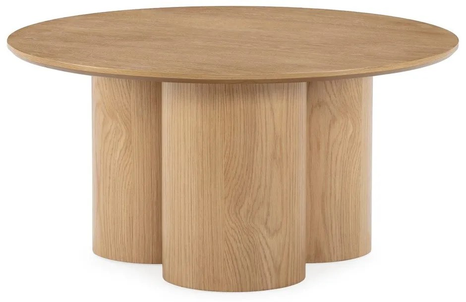 Okrągły stolik w dekorze dębu w naturalnym kolorze ø 80 cm Lua – MOME