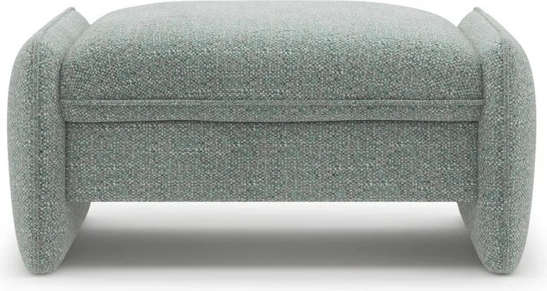 Niebieski podnóżek z tkaniny szenilowej Georgia – Micadoni