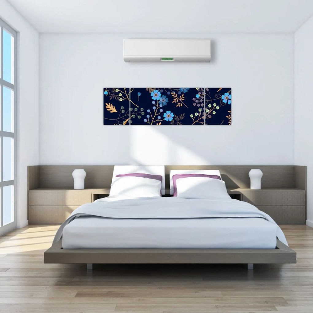 Obraz - Jesienne kwiaty (170x50 cm)