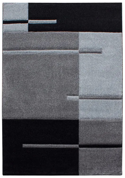 Dywan nowoczesny Hawaii 3D szaro-czarny 200 cm x 290 cm