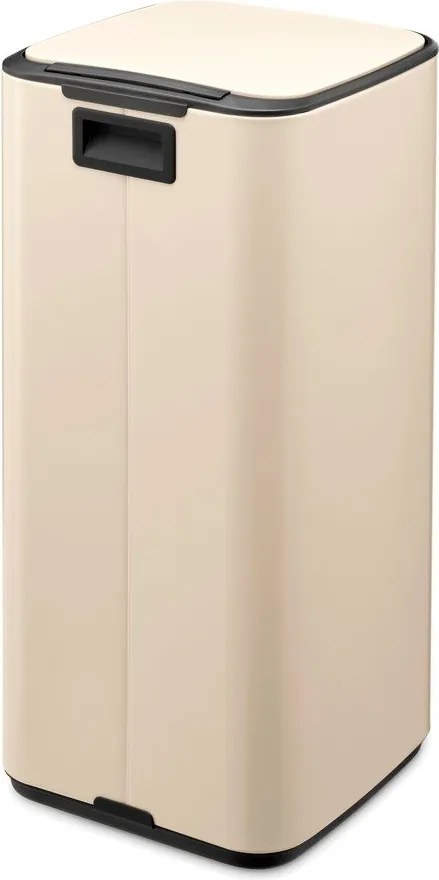 Beżowy stalowy kosz na śmieci z pedałem 30 l Bo – Brabantia