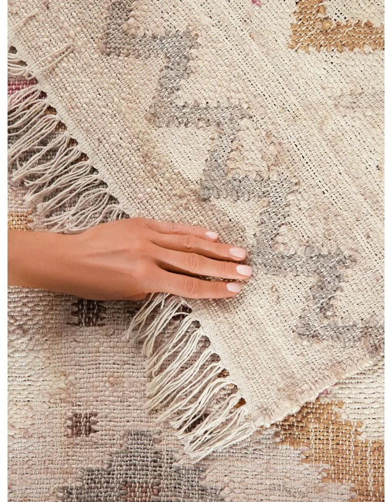 Kremowy dywan z juty tkany ręcznie 160x230 cm Roya Imani – Elle Decoration