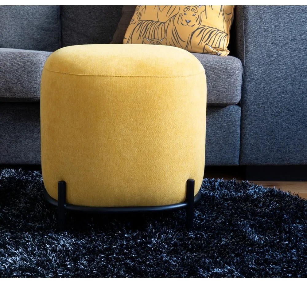 Żółty puf Tenzo Harry, ø 42 cm