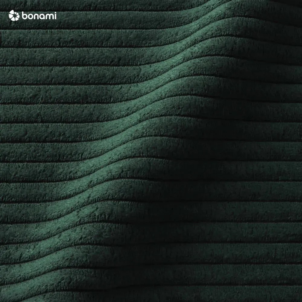 Ciemnozielony sztruksowy rozkładany narożnik (lewostronny/w kształcie litery U) Brave Dave – Miuform