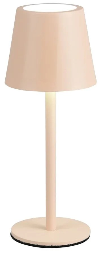 Kremowa lampa stołowa LED z metalowym kloszem (wysokość 21 cm) Diaz – Trio