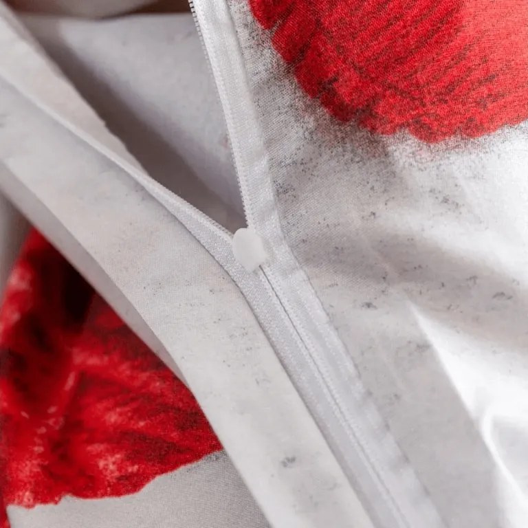 PrzytulneMieszkanie.pl PrzytulneMieszkanie.pl Pościel z mikrofibry VELHEART czerwona Rozmiar pościeli: 2 szt 70 x 80 cm | 160 x 200 cm