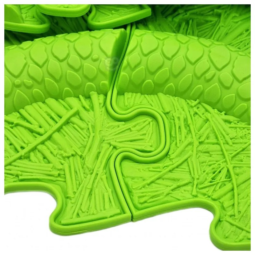 Woopie mata sensoryczna ortopedyczna puzzle wąż zielony 6 el.