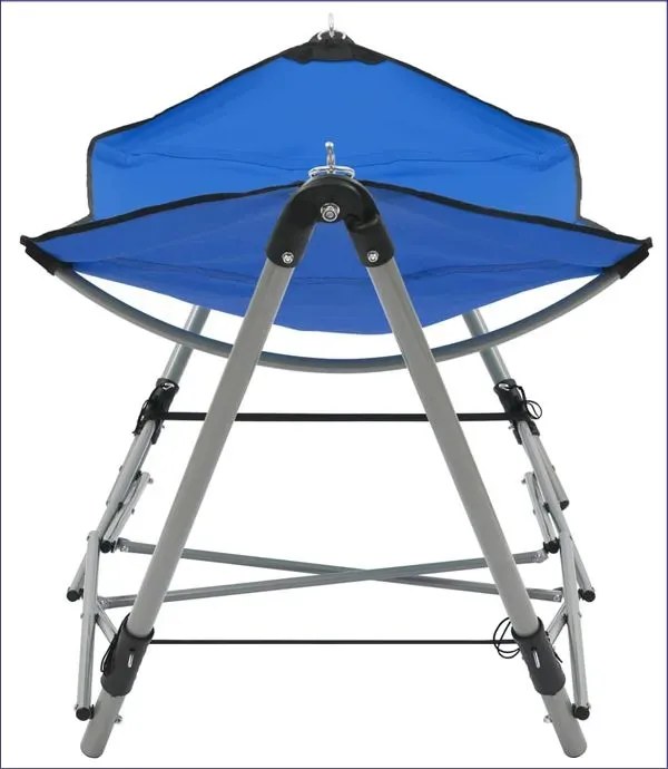 Niebieski hamak ze składanym stelażem K6-P84