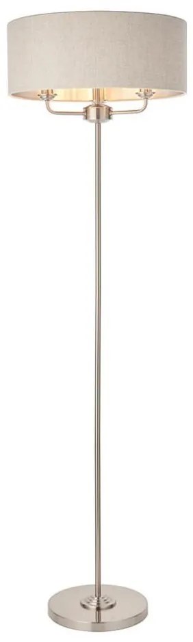 Endon 94359 - Lampa podłogowa HIGHCLERE 3xE14/40W/230V beżowy/chrom błyszczący