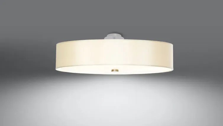 Biały minimalistyczny okrągły plafon 60 cm - EX663-Secret