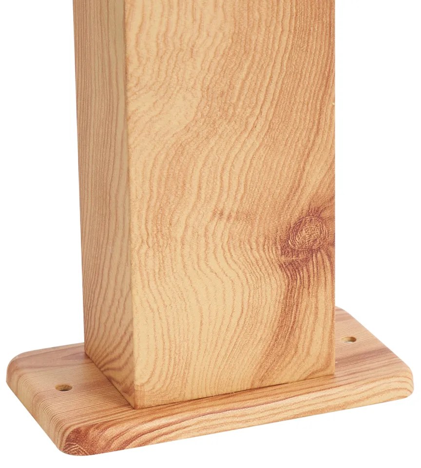 Nowoczesna lampa podłogowa zewnętrzna aluminiowa z nadrukiem drewna 65 cm IP44 - Baleno