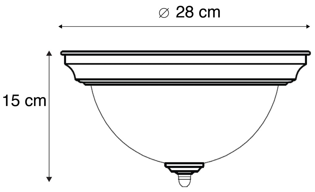 Klasyczna lampa sufitowa brązowy opal - Classico klasyczny/Antyczny Oswietlenie wewnetrzne
