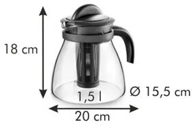 Tescoma Dzbanek z sitkiem MONTE CARLO 1,5 l, antracytowy