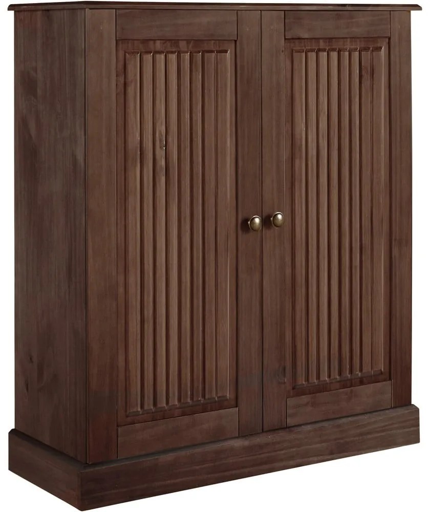Brązowa szafka z litego drewna sosnowego 100x34 cm Mille – Støraa