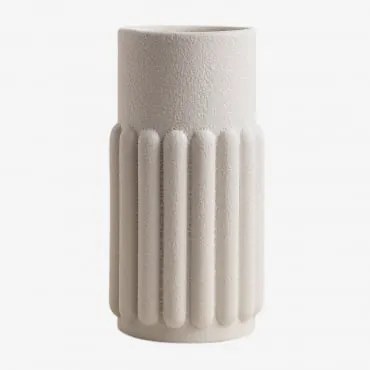 Wazon Ceramiczny Sabine Distressed White - Sklum