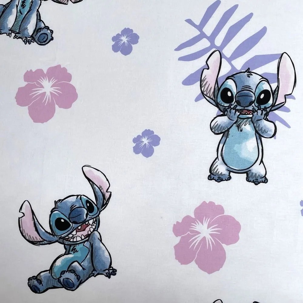 Bawełniane prześcieradło dziecięce z gumką 90x200 cm Lilo and Stitch – Jerry Fabrics