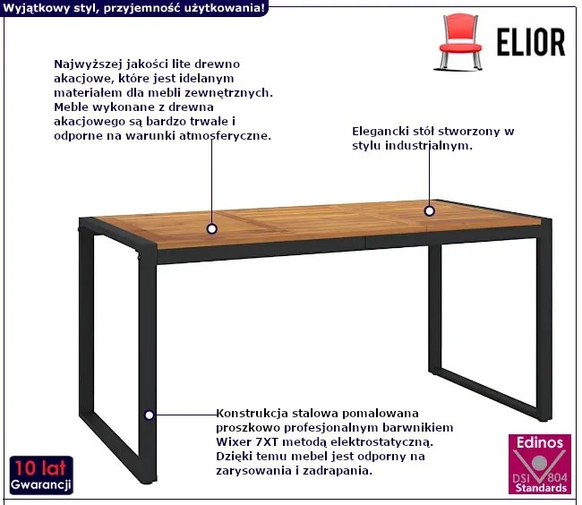Elegancki stół ogrodowy - Flores