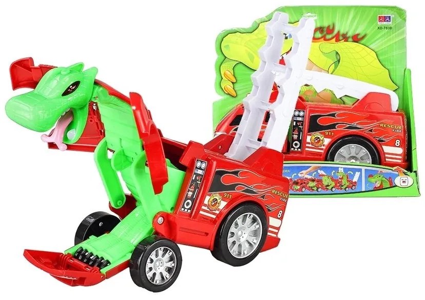 Auto straż transformacja smok 2w1 wóz strażacki