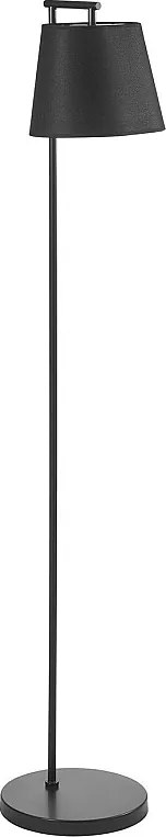 Stalowa lampa pod?ogowa NEMO w nowoczesnym stylu z syntetycznym kloszem - ?r. 25 x Wysoko?? 140 cm - stal - IP20 - E27 40W - czarno-czarna