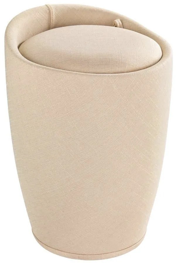 Pufa CANDY BEIGE - kosz na pranie, 2w1, WENKO