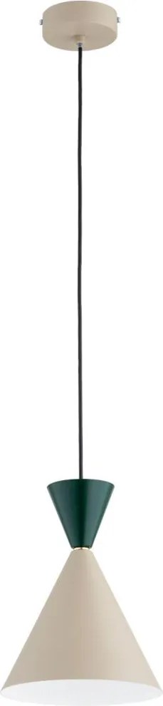 Lampa wisząca na lince ENTORI 1xE27/15W/230V beżowa/zielona