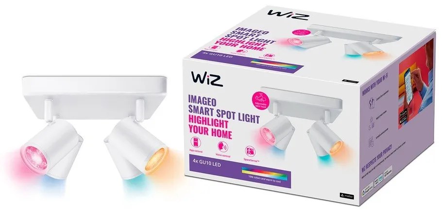 Inteligentna lampa punktowa z gwintem GU10 5 W Imageo – WiZ
