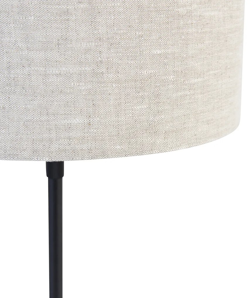 Lampa stołowa czarna regulowana zkloszem wjasnoszarym kolorze 35 cm - ParteDesignerski Oswietlenie wewnetrzne