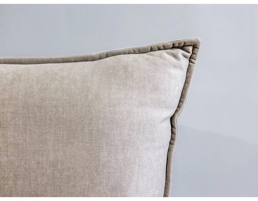 Beżowe tapicerowane łóżko dwuosobowe ze schowkiem i stelażem 180x200 cm Jade – Bobochic Paris