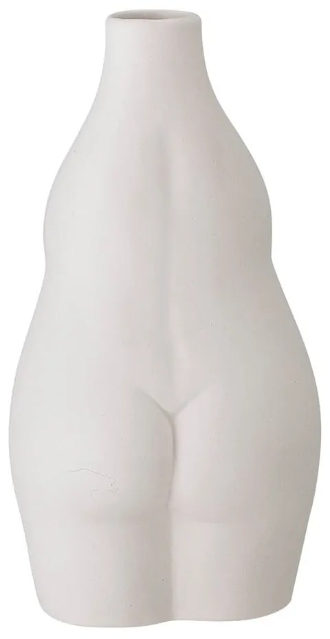 Biały kamionkowy wazon Bloomingville Elora, wys. 18 cm