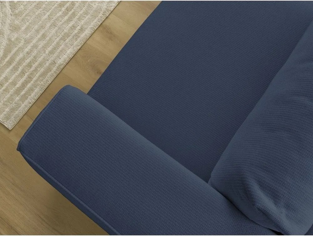 Niebieska rozkładana/ze schowkiem sofa 265 cm Ezechiel – Bobochic Paris
