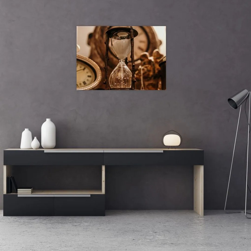 Obraz na szkle - klepsydra (70x50 cm)