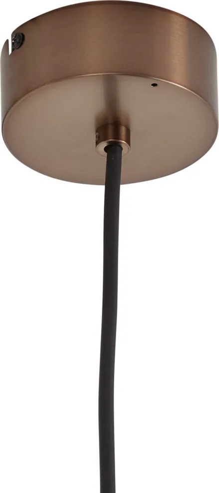 Lampa wisząca Art Deco ciemny brąz z żebrowanym szkłem IP44 - Walcott