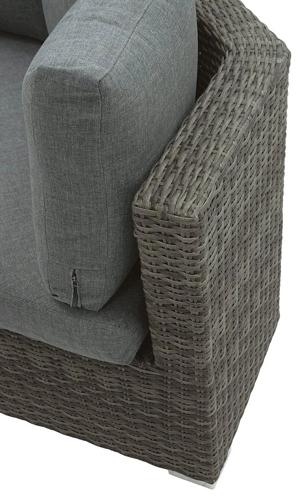 Zestaw rattanowy MALIBU dla 8 osób (szary)