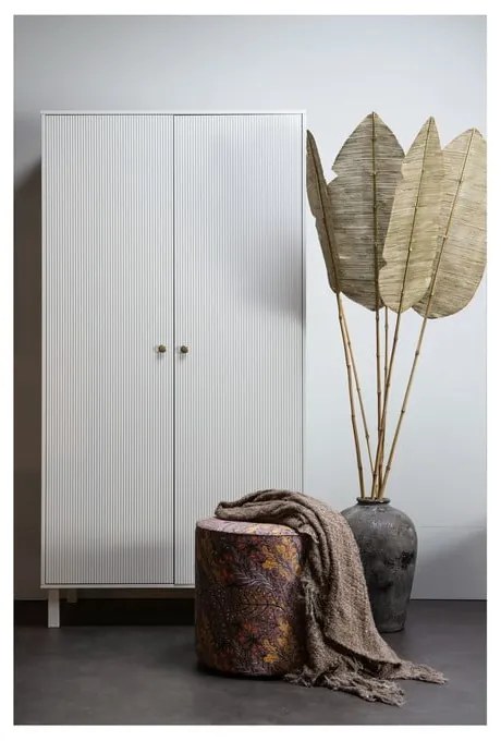 Jasnoszara szafa z litego drewna sosnowego 100x195 cm Madu – WOOOD