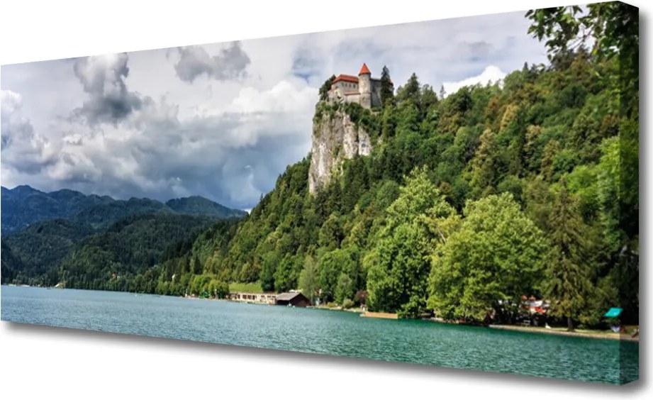 Obraz canvas Baśniowy Zamek nad Przepaścią