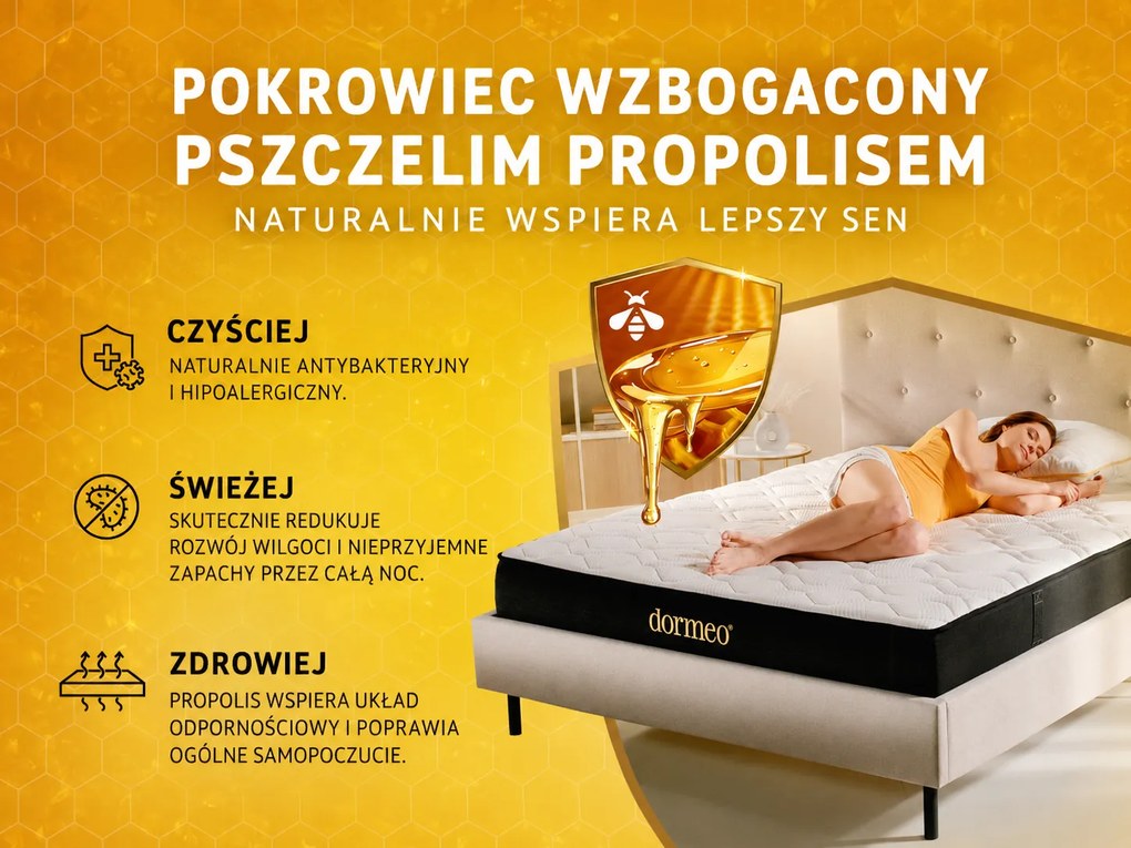 Materac piankowy chłodzący iMemory S+ Silver Propolis 20cm 90x200 cm