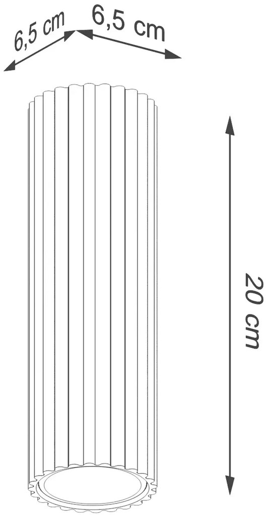 Kaszmirowy plafon ryflowany 20cm M1-C13