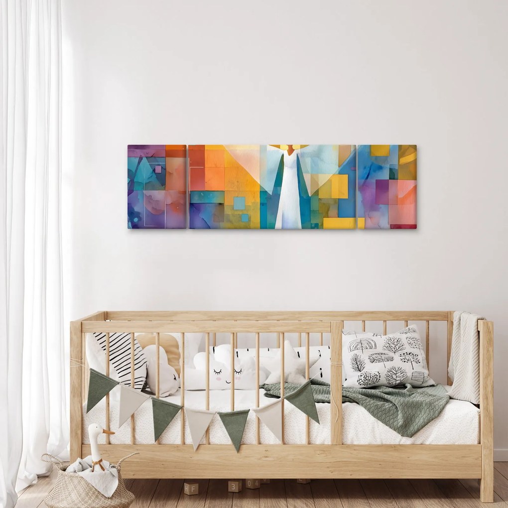 Obraz - Geometryczny anioł (170x50 cm)