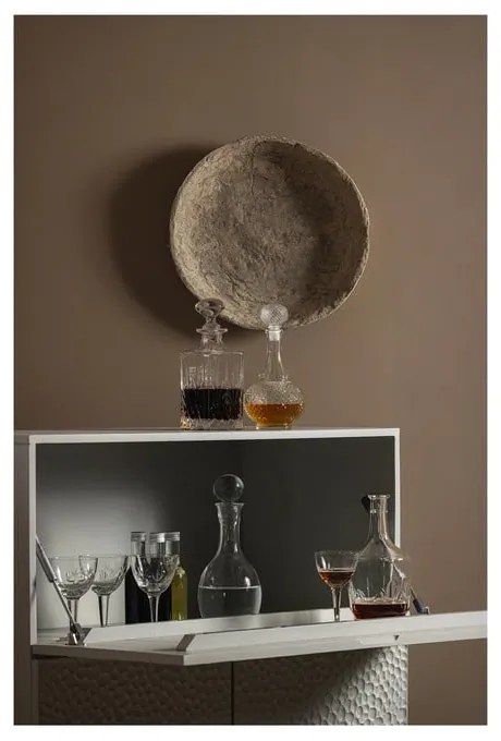 Jasnoszara szafka na wino z litego drewna mango 90x146 cm Carved – BePureHome