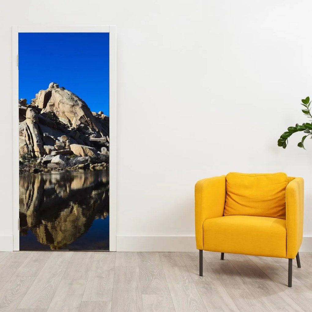 Fototapeta na drzwi - Lustrzane skały (95x205cm)