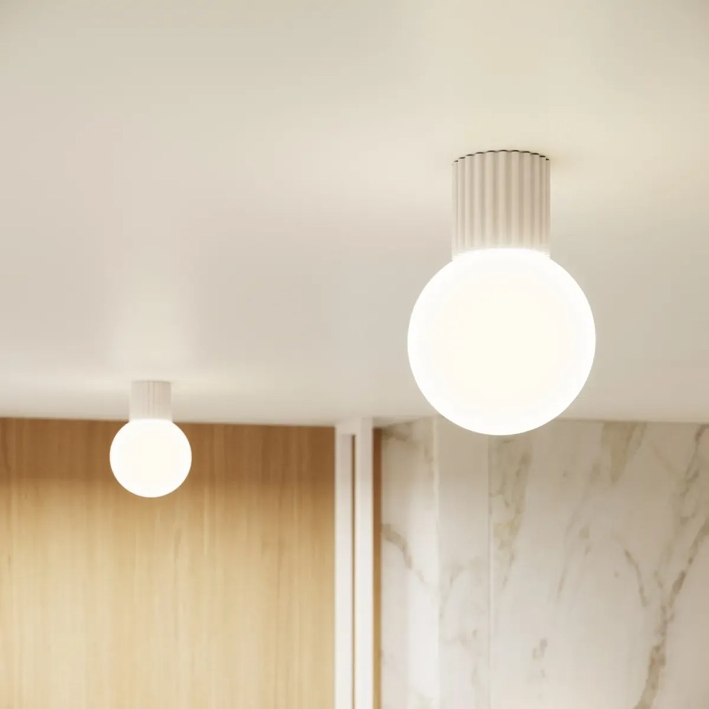 Kinkiet HALO beżowy IP44 ryflowany SOLLUX LIGHTING