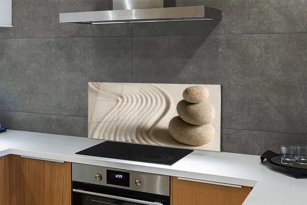 Szkło do Kuchni na Ścianę Tekstura Piaskowca i Piasku