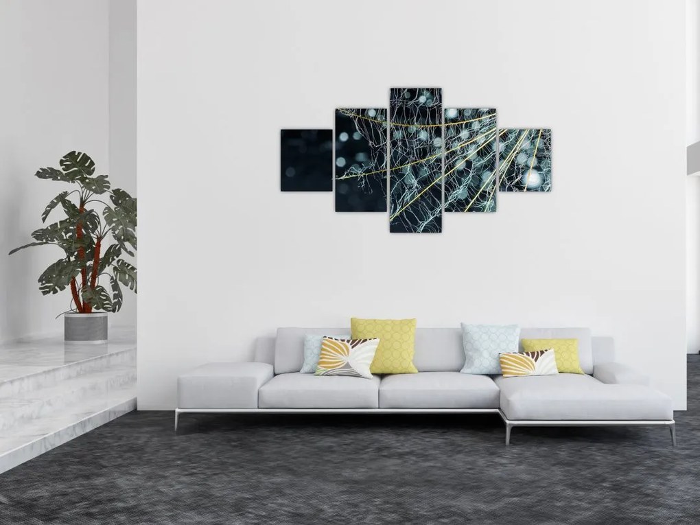Obraz - Kwiat z pajęczyną (125x70 cm)