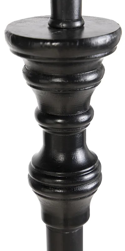 Klasyczna lampa podłogowa czarna - Classico klasyczny/Antyczny Oswietlenie wewnetrzne